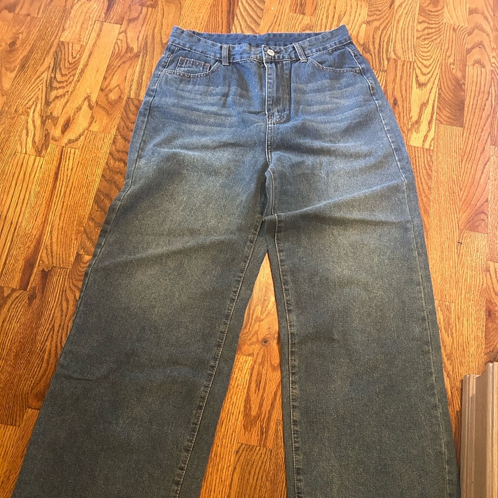 SHEIN Dark Blue Flare Jeans